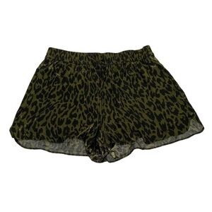 Zara animal print satin shorts Large comfy lounge leopard‎ cheetah